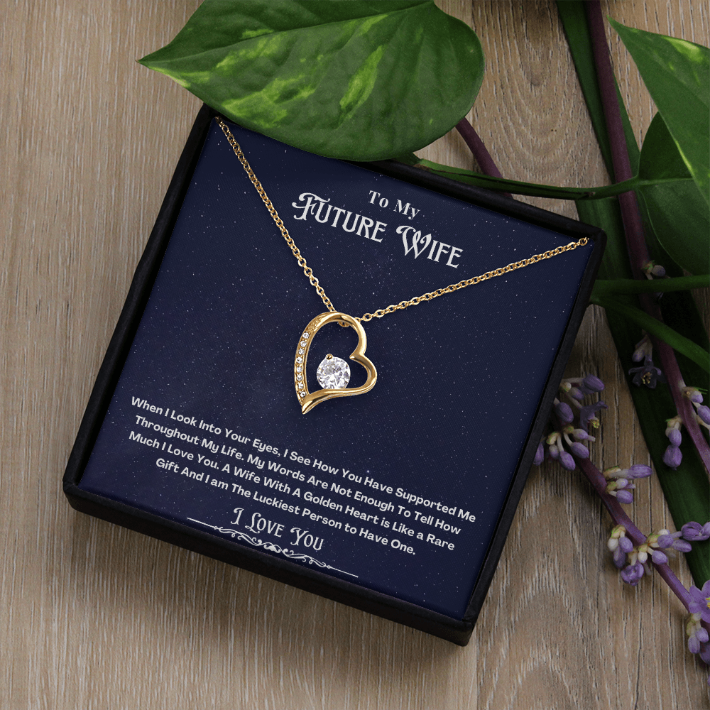 To My Future Wife Message Card Necklace