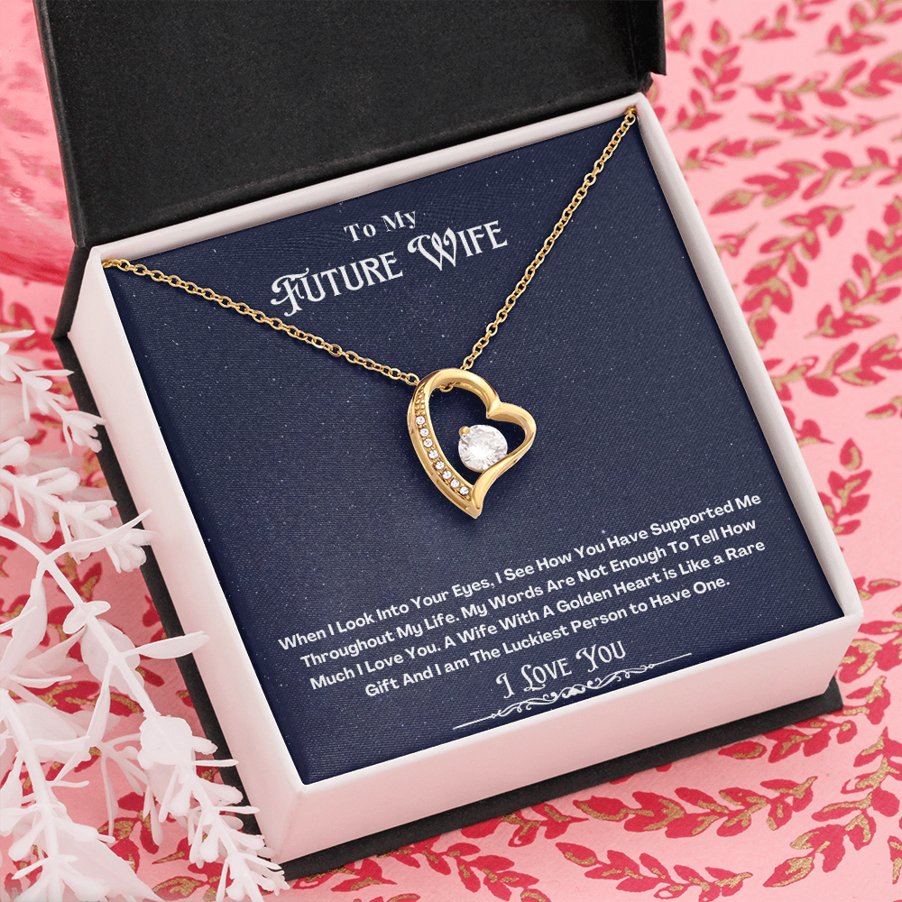 To My Future Wife Message Card Necklace