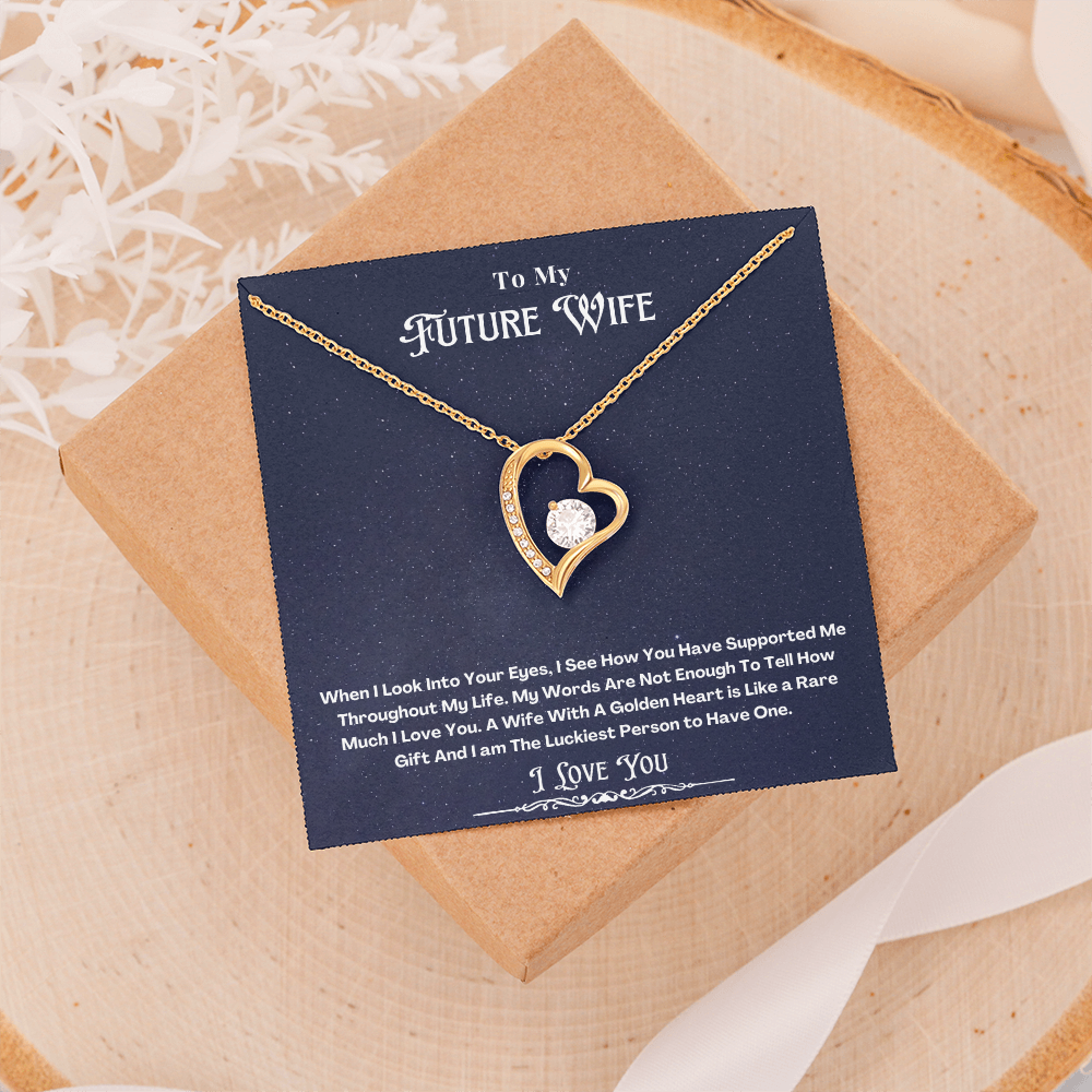 To My Future Wife Message Card Necklace