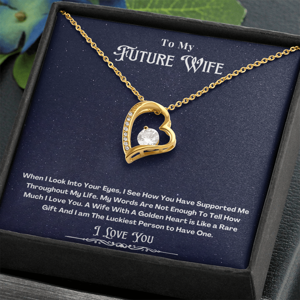 To My Future Wife Message Card Necklace