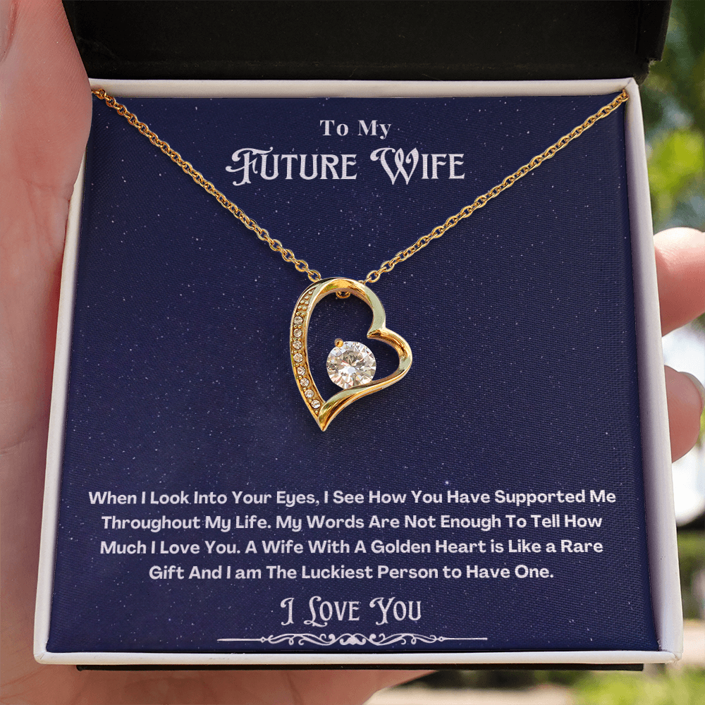 To My Future Wife Message Card Necklace