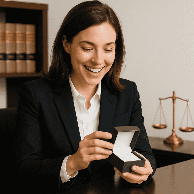 Message Card Necklace Gift for Lawyer