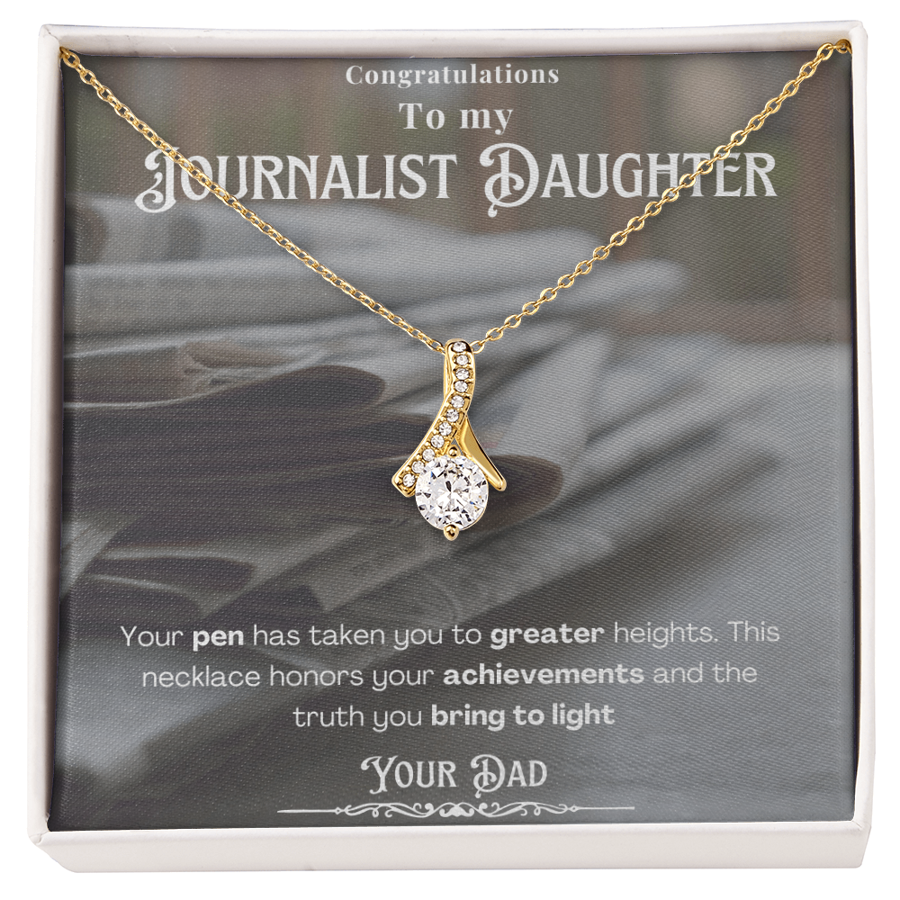 Congratulations To My Journalist Daughter Promotion Personalized Message card