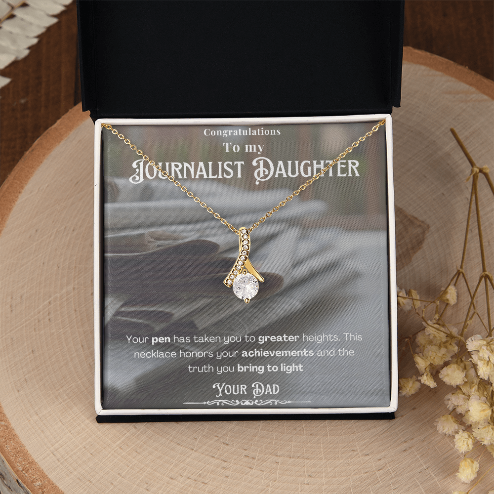 Congratulations To My Journalist Daughter Promotion Personalized Message card
