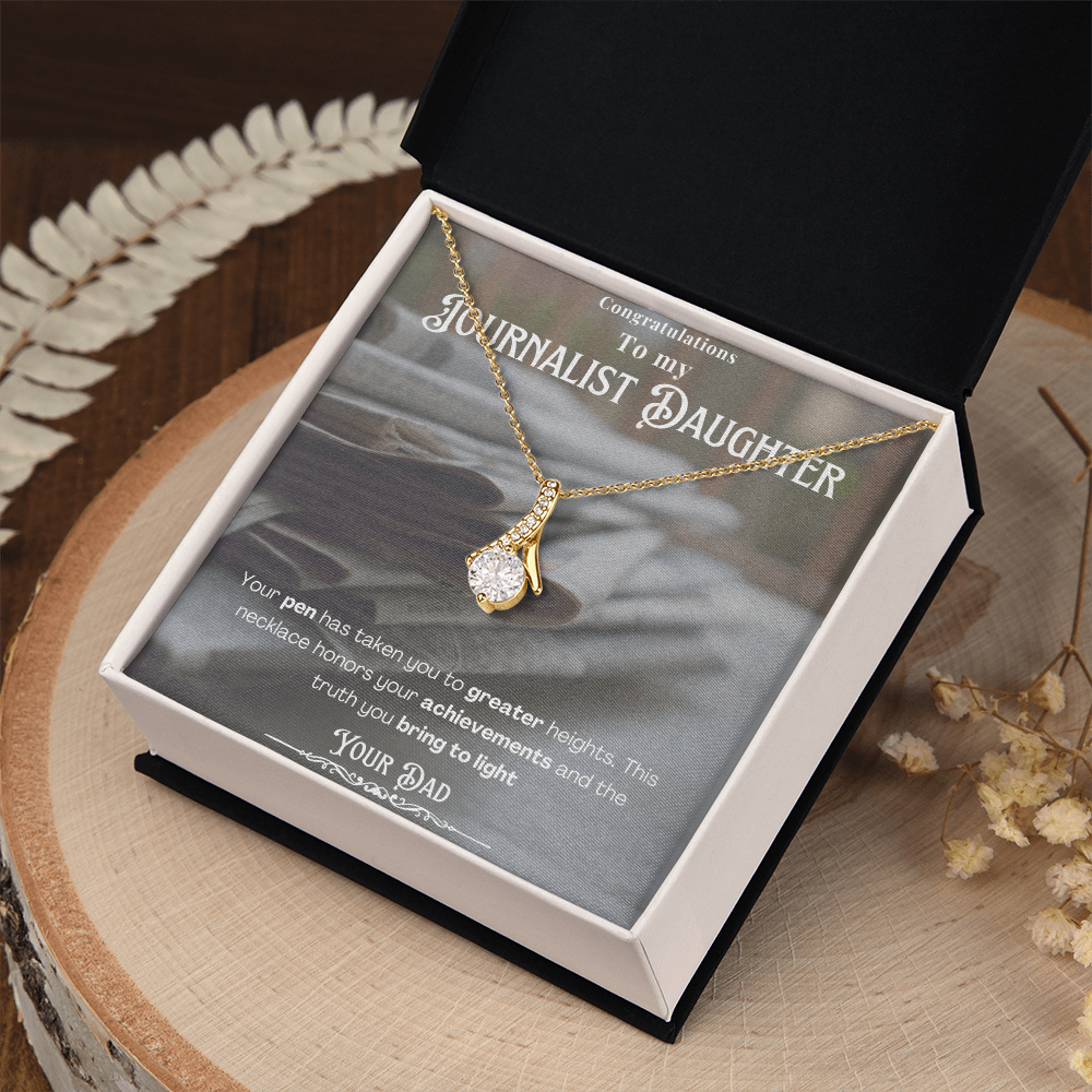 Congratulations To My Journalist Daughter Promotion Personalized Message card