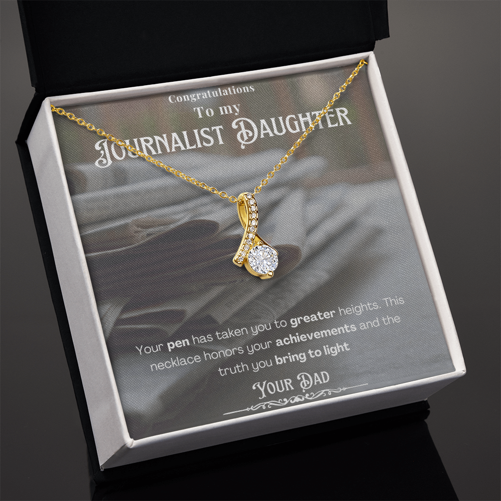 Congratulations To My Journalist Daughter Promotion Personalized Message card