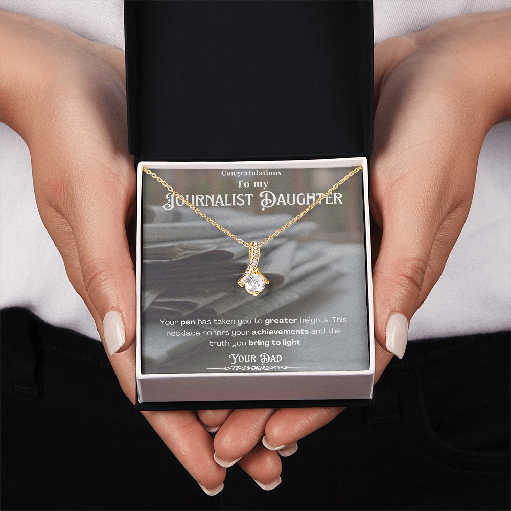 Congratulations To My Journalist Daughter Promotion Personalized Message card