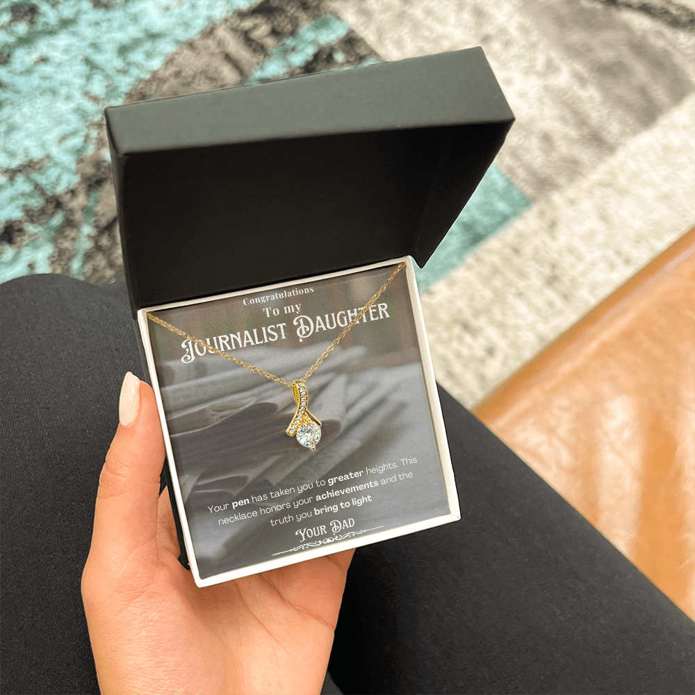 Congratulations To My Journalist Daughter Promotion Personalized Message card