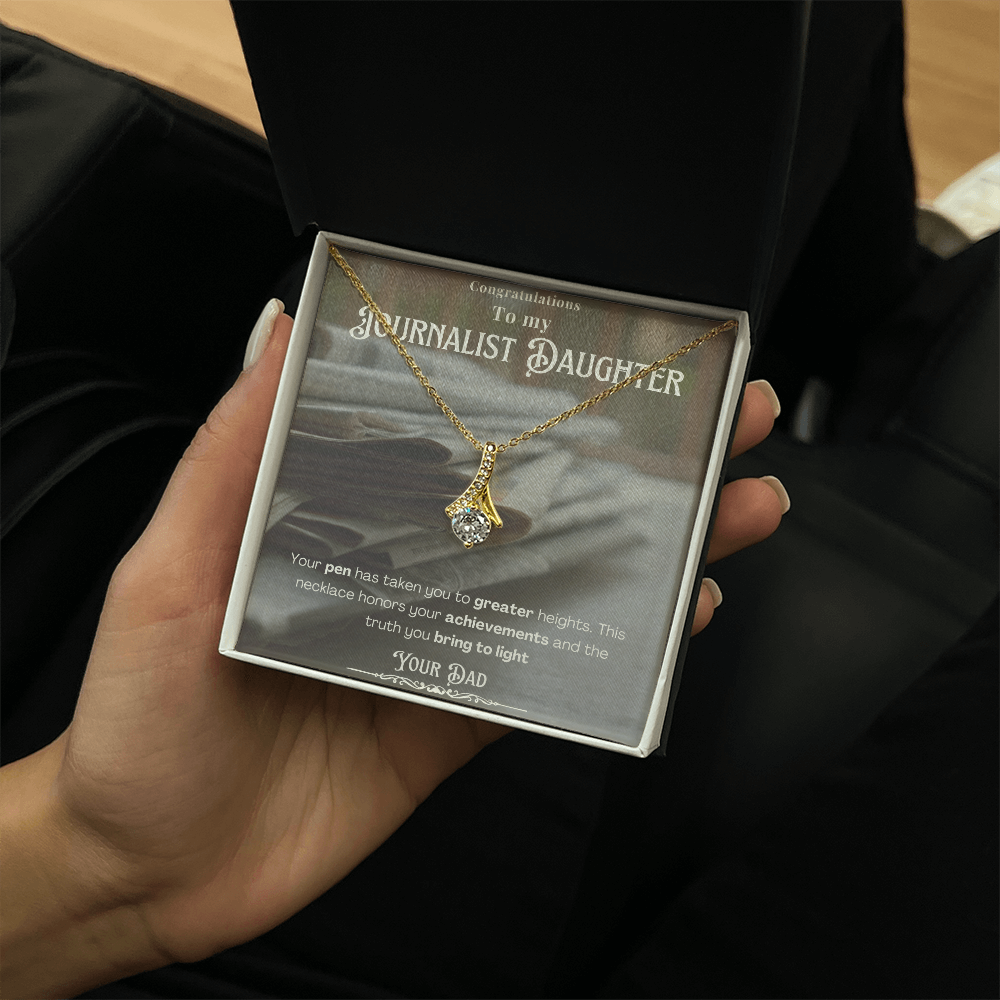 Congratulations To My Journalist Daughter Promotion Personalized Message card