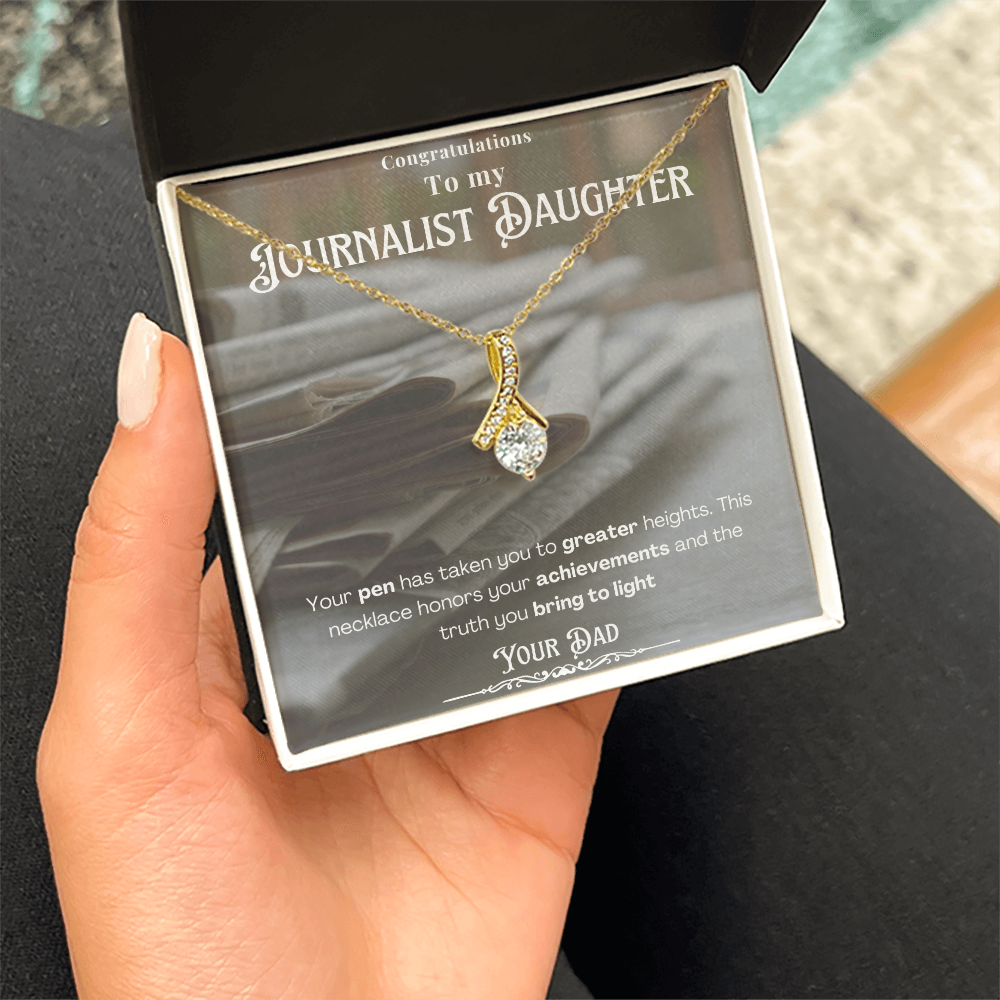 Congratulations To My Journalist Daughter Promotion Personalized Message card