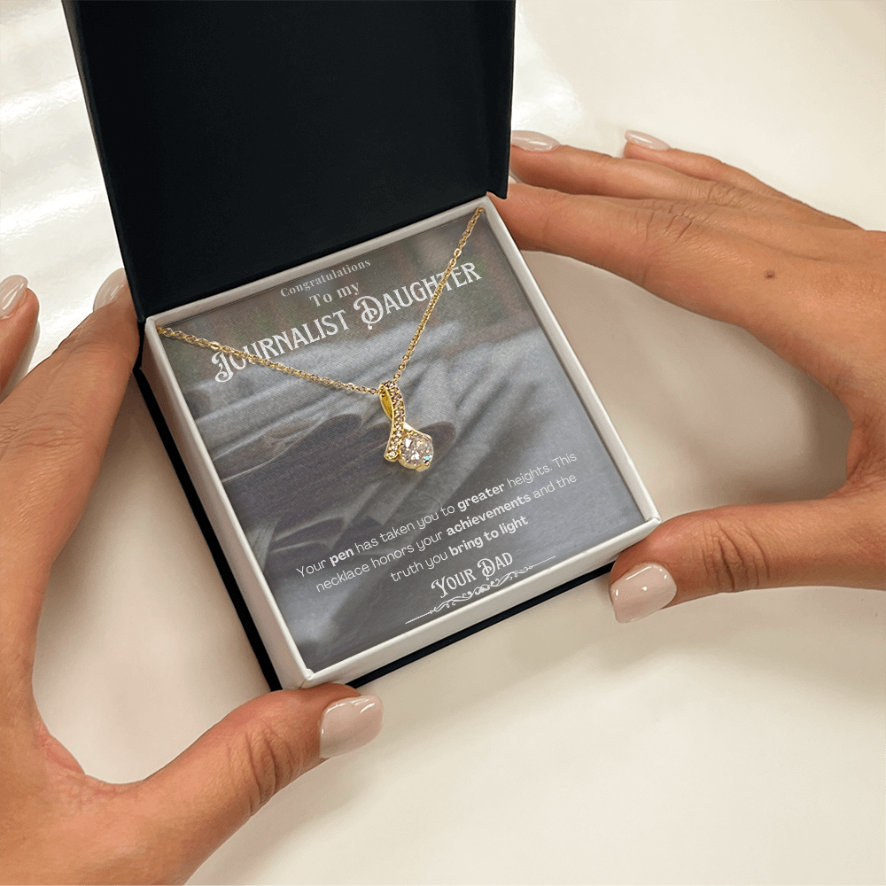 Congratulations To My Journalist Daughter Promotion Personalized Message card