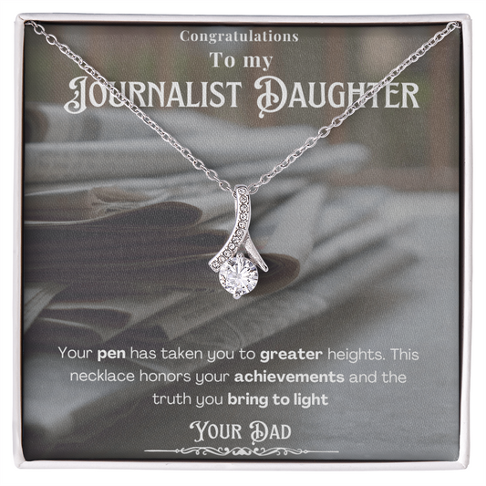 Congratulations To My Journalist Daughter Promotion Personalized Message card
