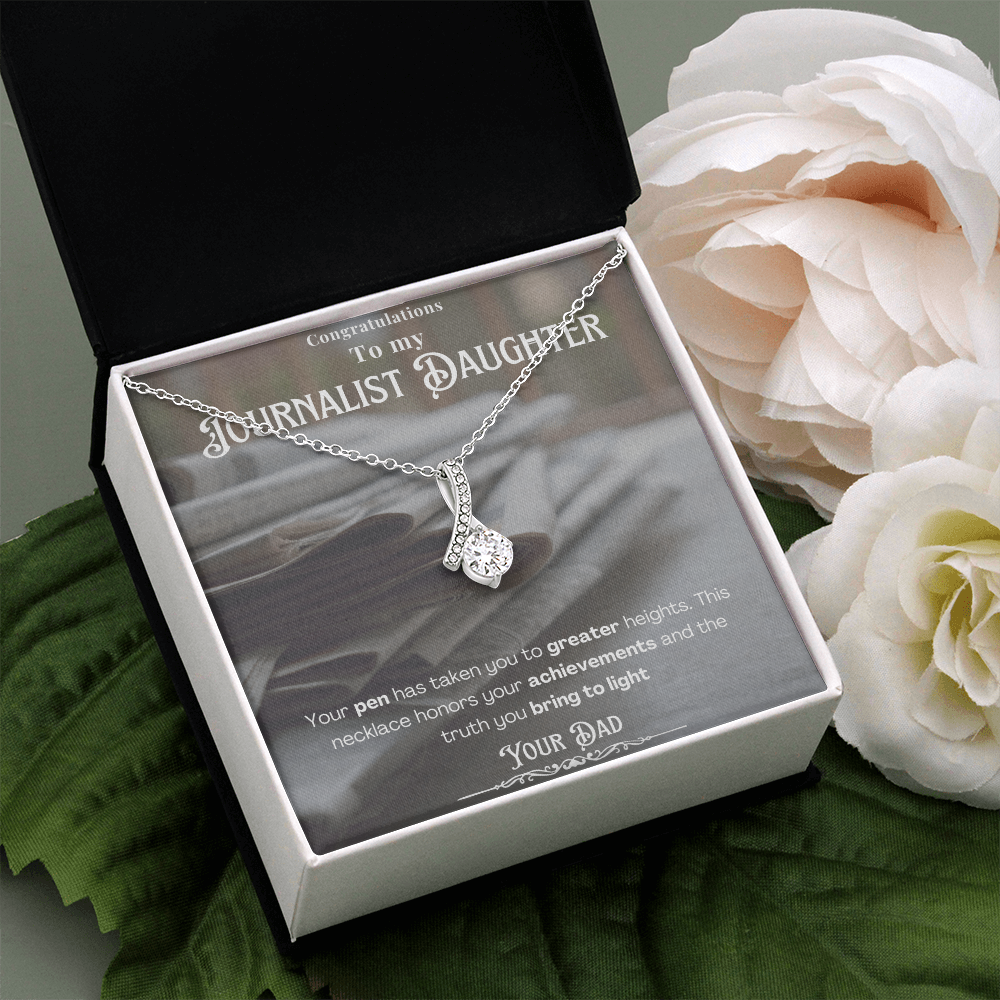 Congratulations To My Journalist Daughter Promotion Personalized Message card