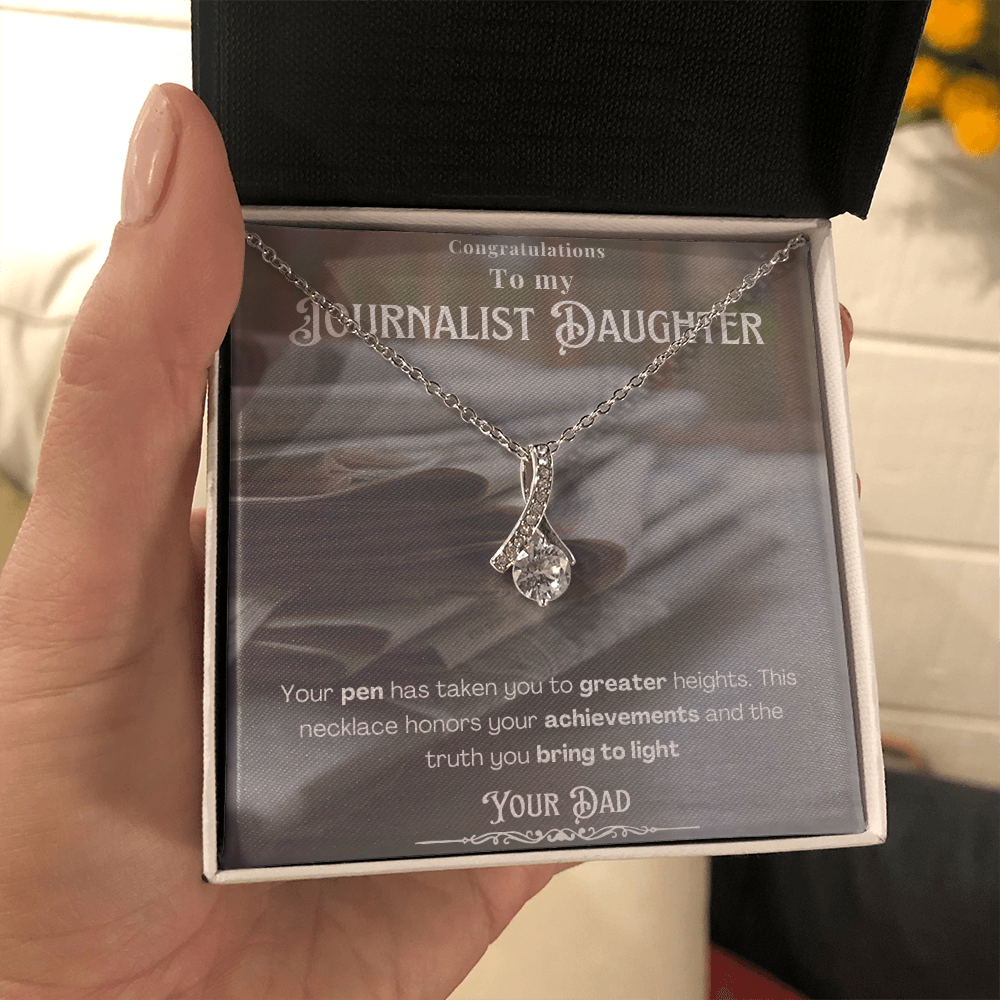 Congratulations To My Journalist Daughter Promotion Personalized Message card