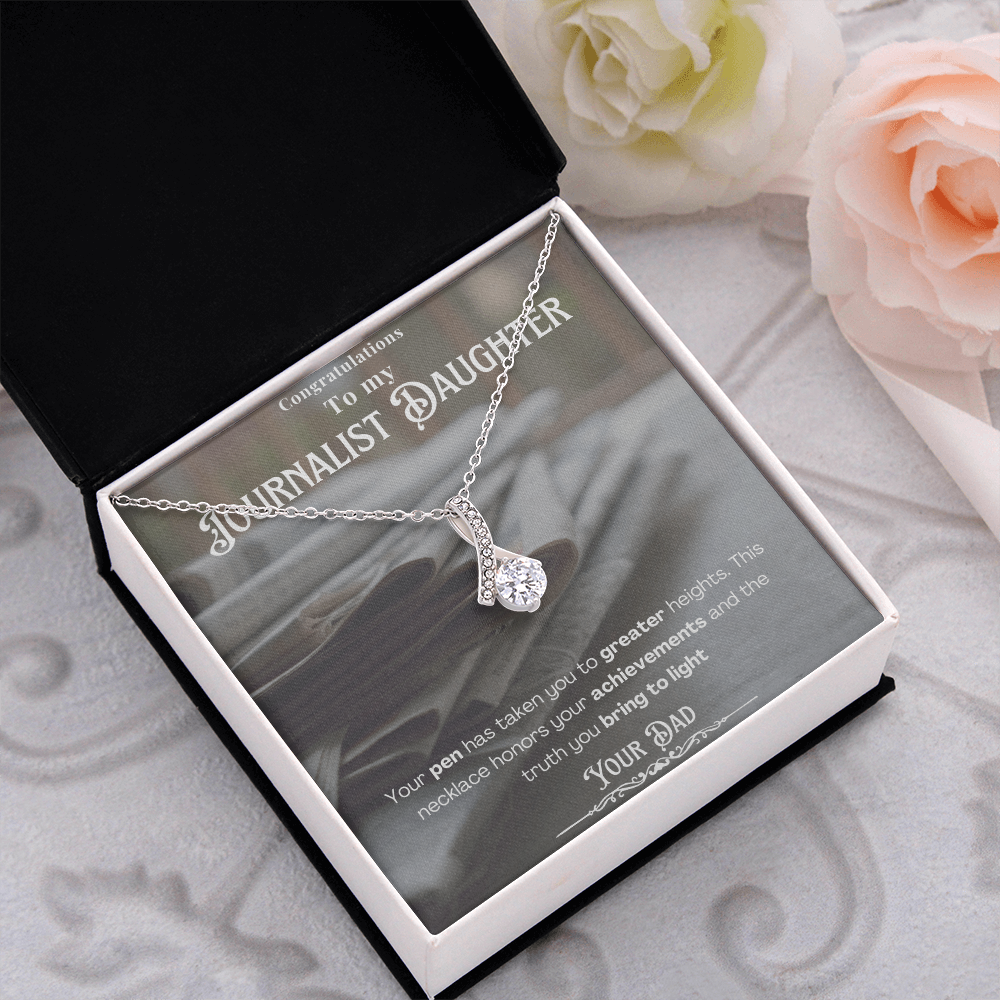 Congratulations To My Journalist Daughter Promotion Personalized Message card