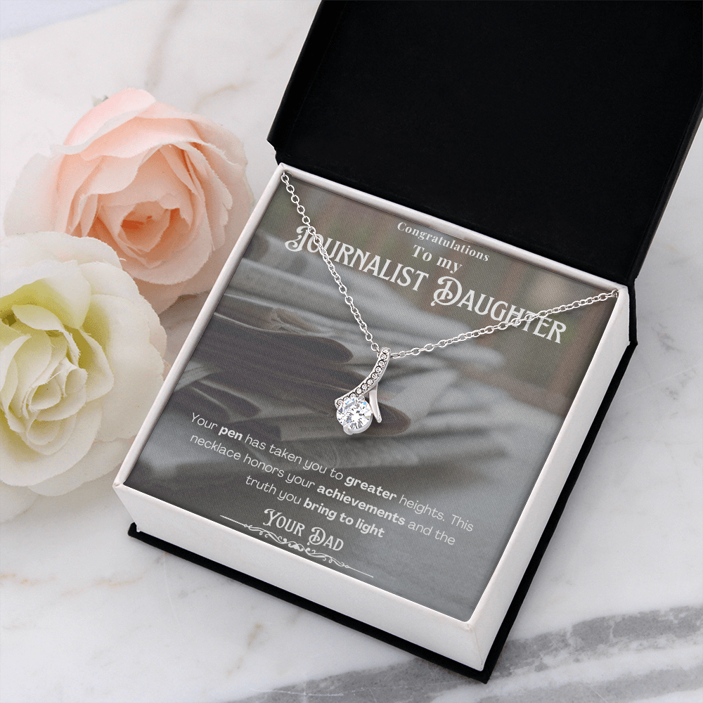 Congratulations To My Journalist Daughter Promotion Personalized Message card