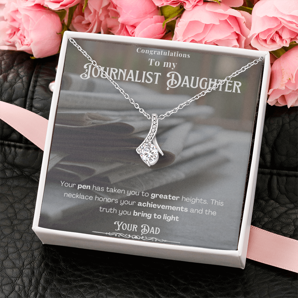 Congratulations To My Journalist Daughter Promotion Personalized Message card