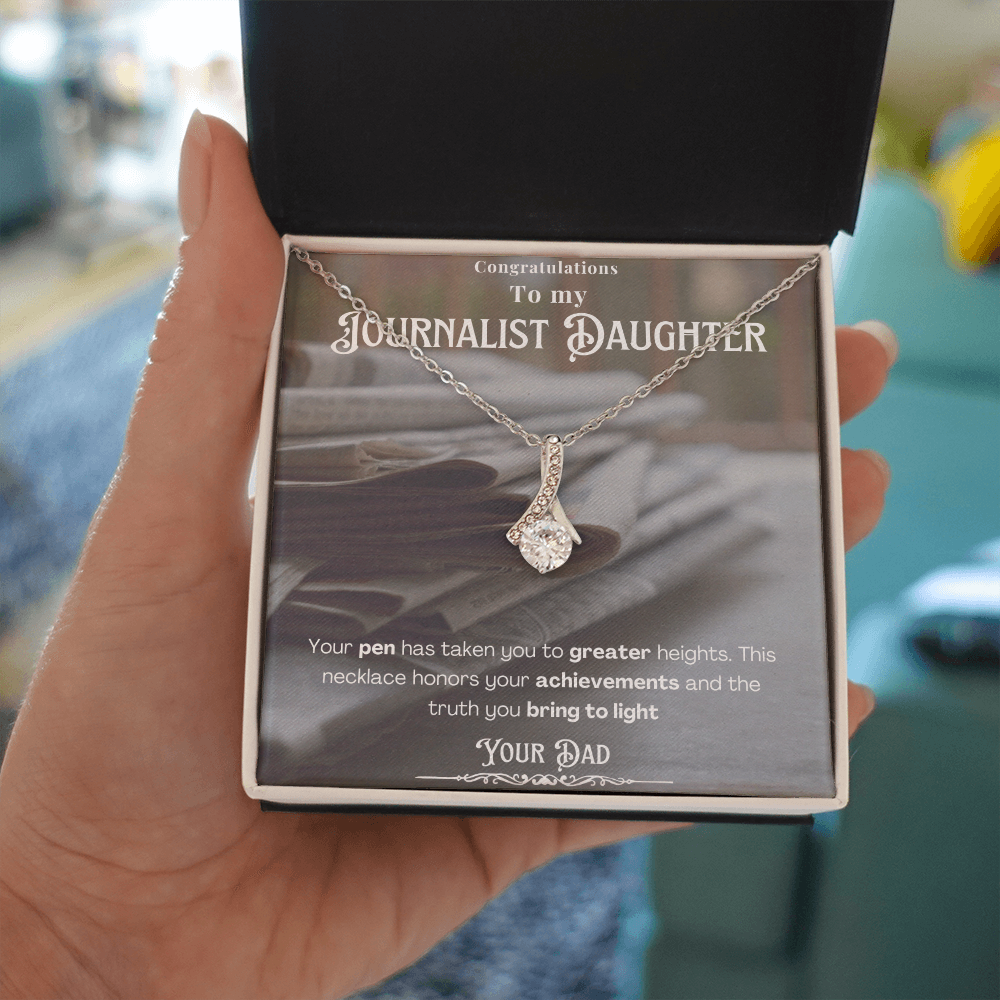 Congratulations To My Journalist Daughter Promotion Personalized Message card