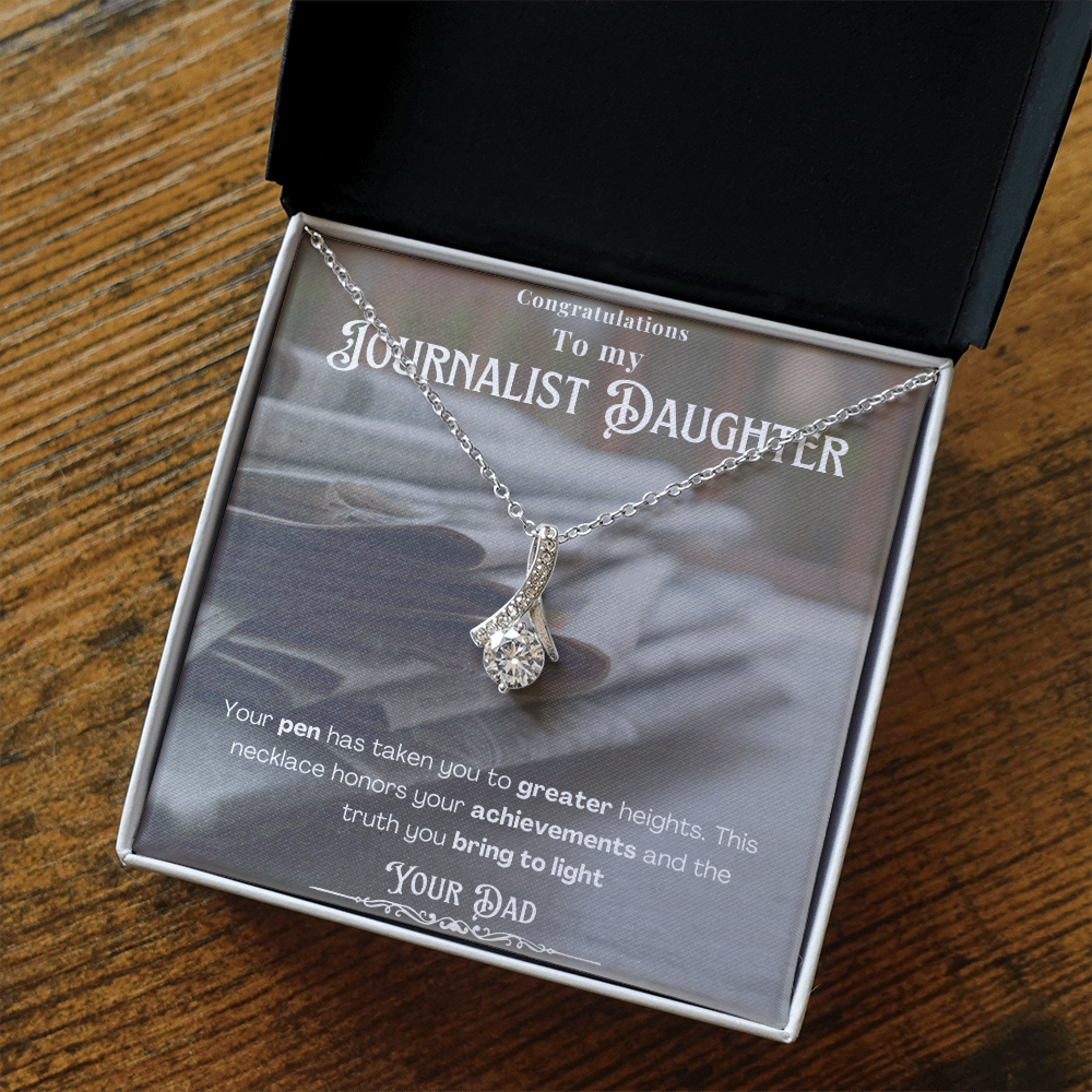 Congratulations To My Journalist Daughter Promotion Personalized Message card