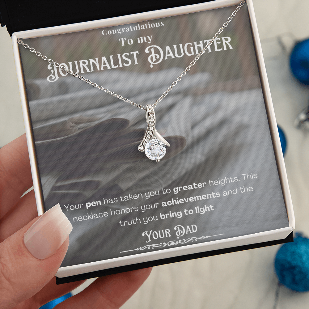 Congratulations To My Journalist Daughter Promotion Personalized Message card