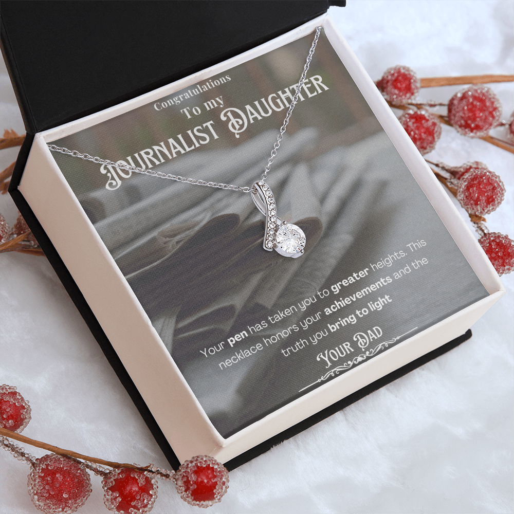 Congratulations To My Journalist Daughter Promotion Personalized Message card