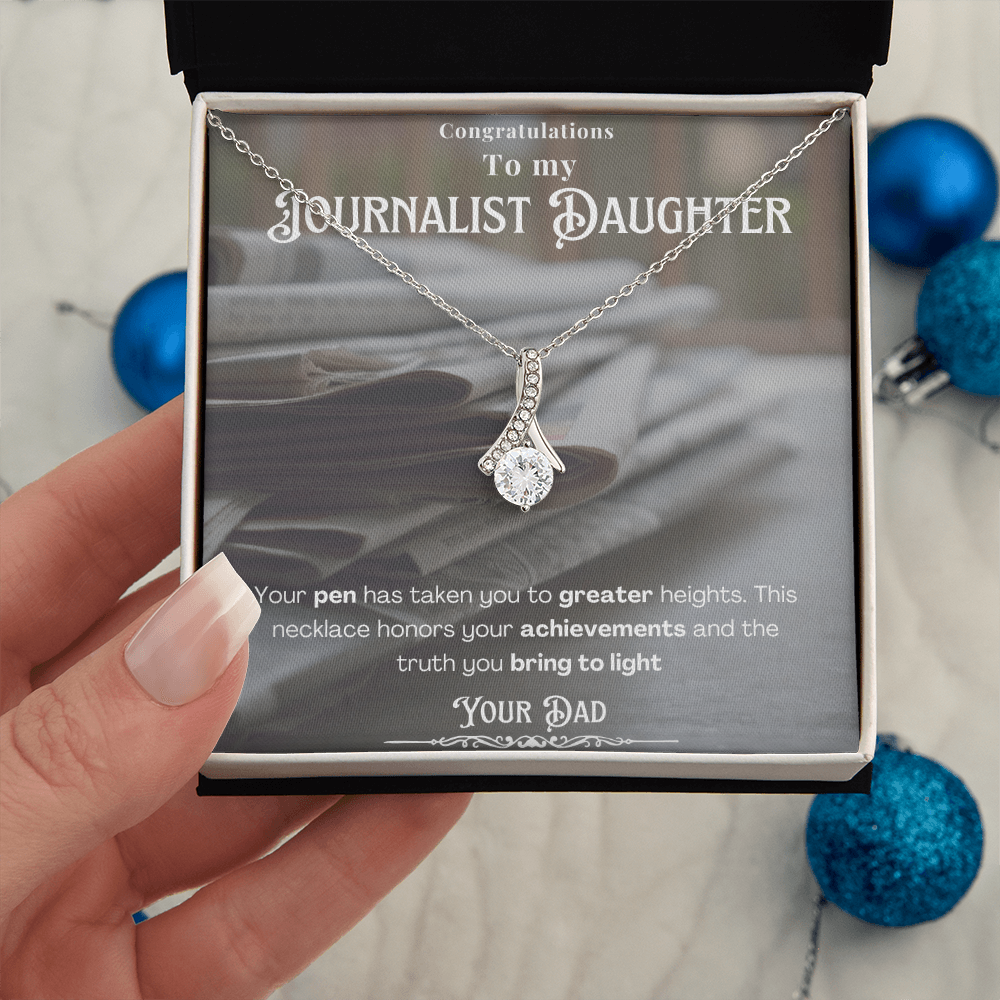 Congratulations To My Journalist Daughter Promotion Personalized Message card