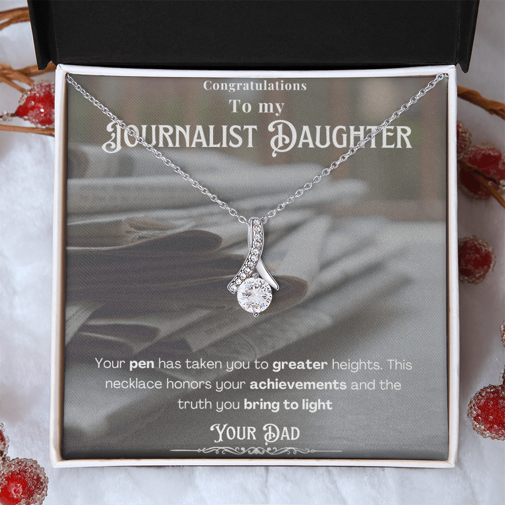 Congratulations To My Journalist Daughter Promotion Personalized Message card