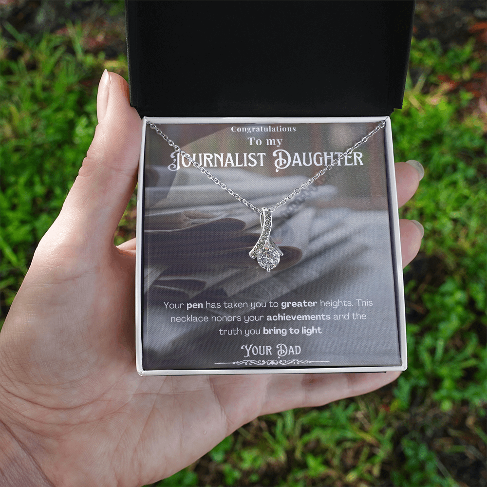 Congratulations To My Journalist Daughter Promotion Personalized Message card