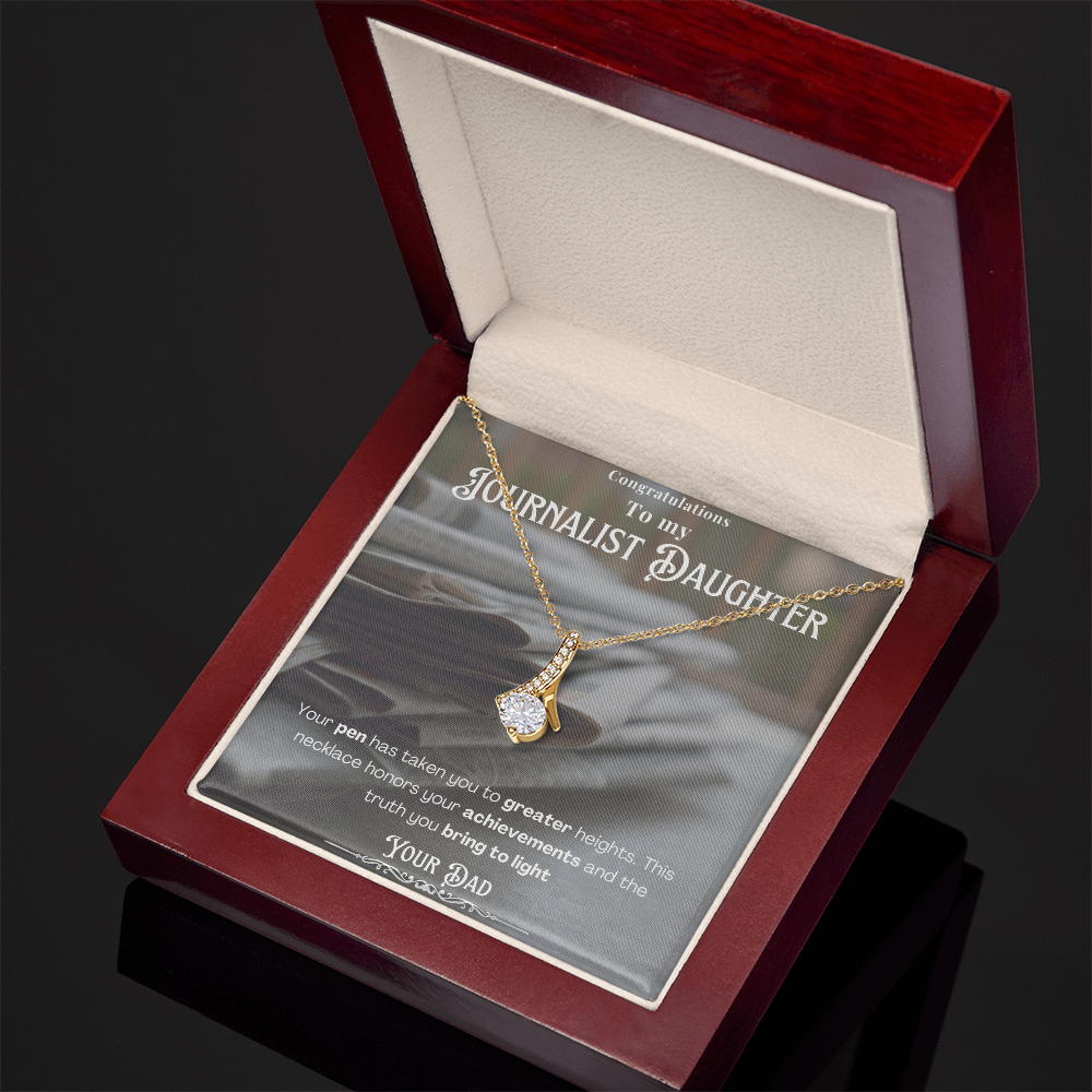 Congratulations To My Journalist Daughter Promotion Personalized Message card
