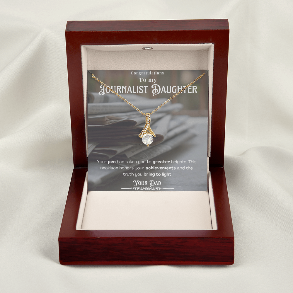 Congratulations To My Journalist Daughter Promotion Personalized Message card