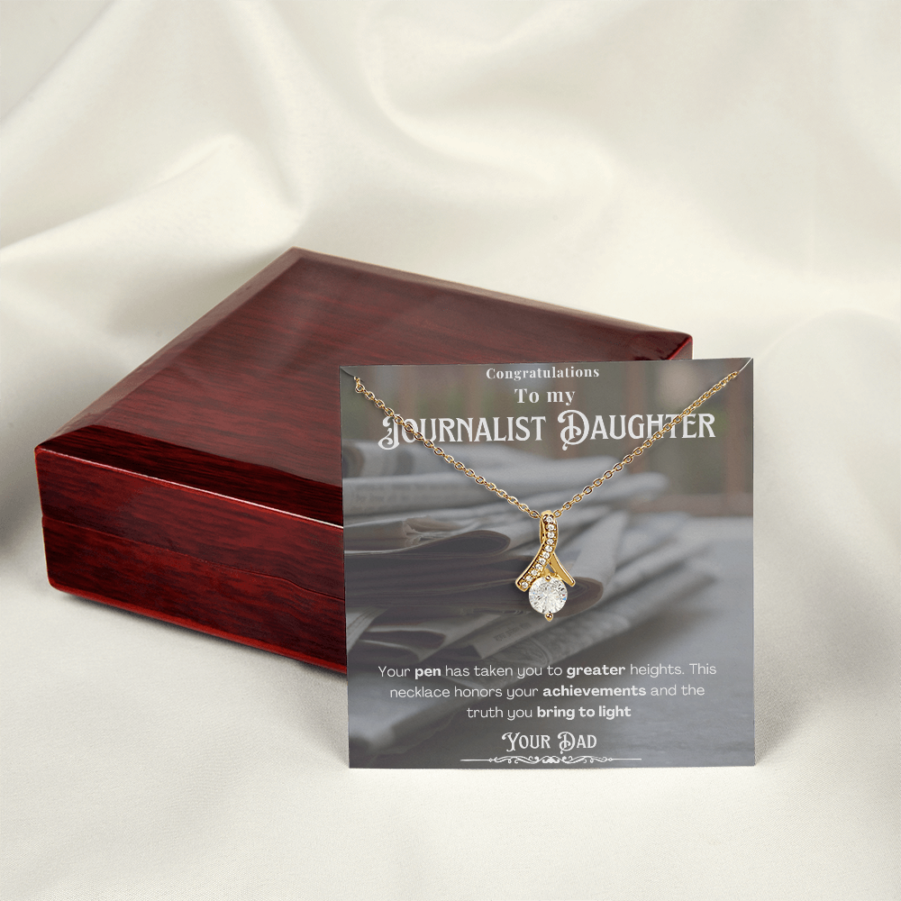 Congratulations To My Journalist Daughter Promotion Personalized Message card