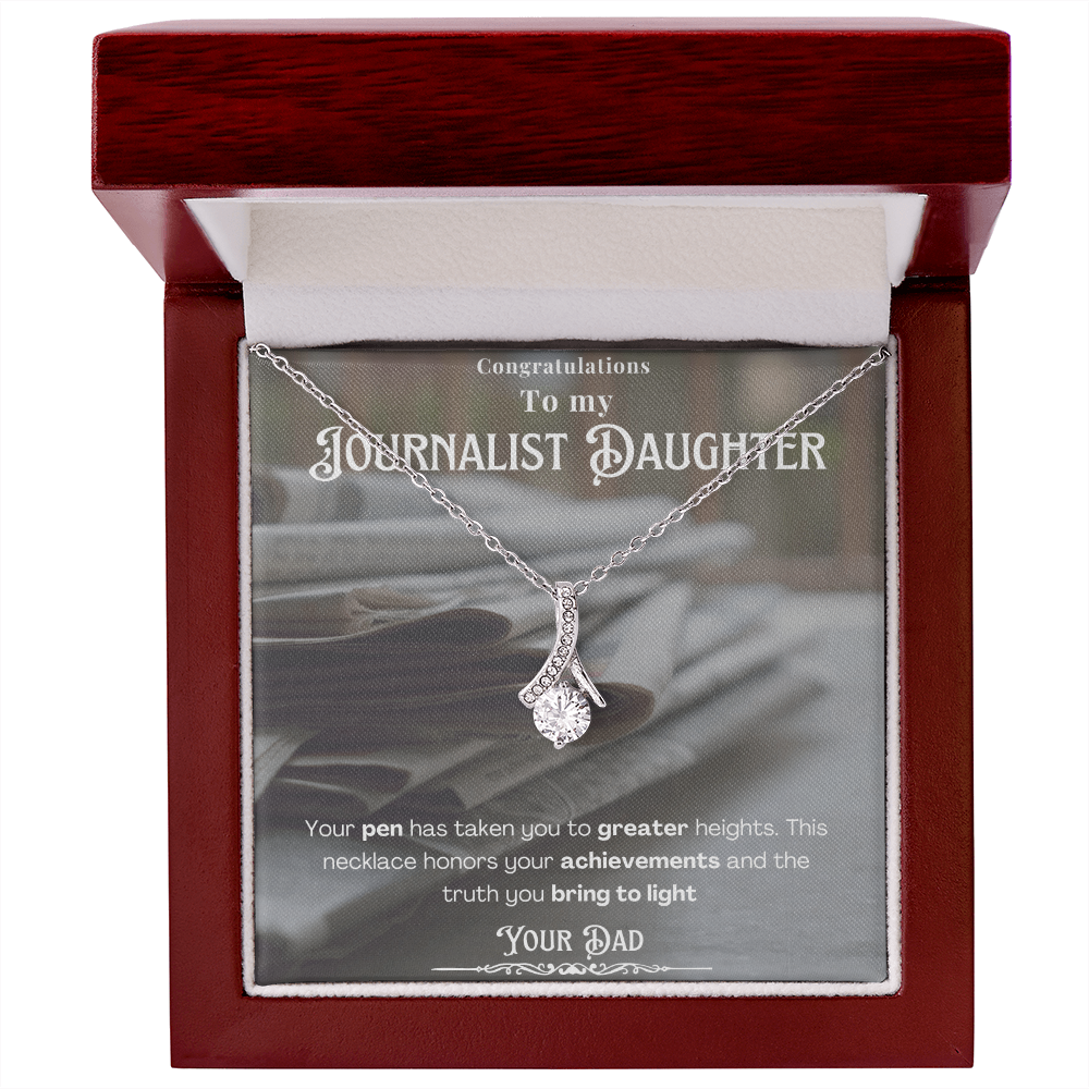 Congratulations To My Journalist Daughter Promotion Personalized Message card