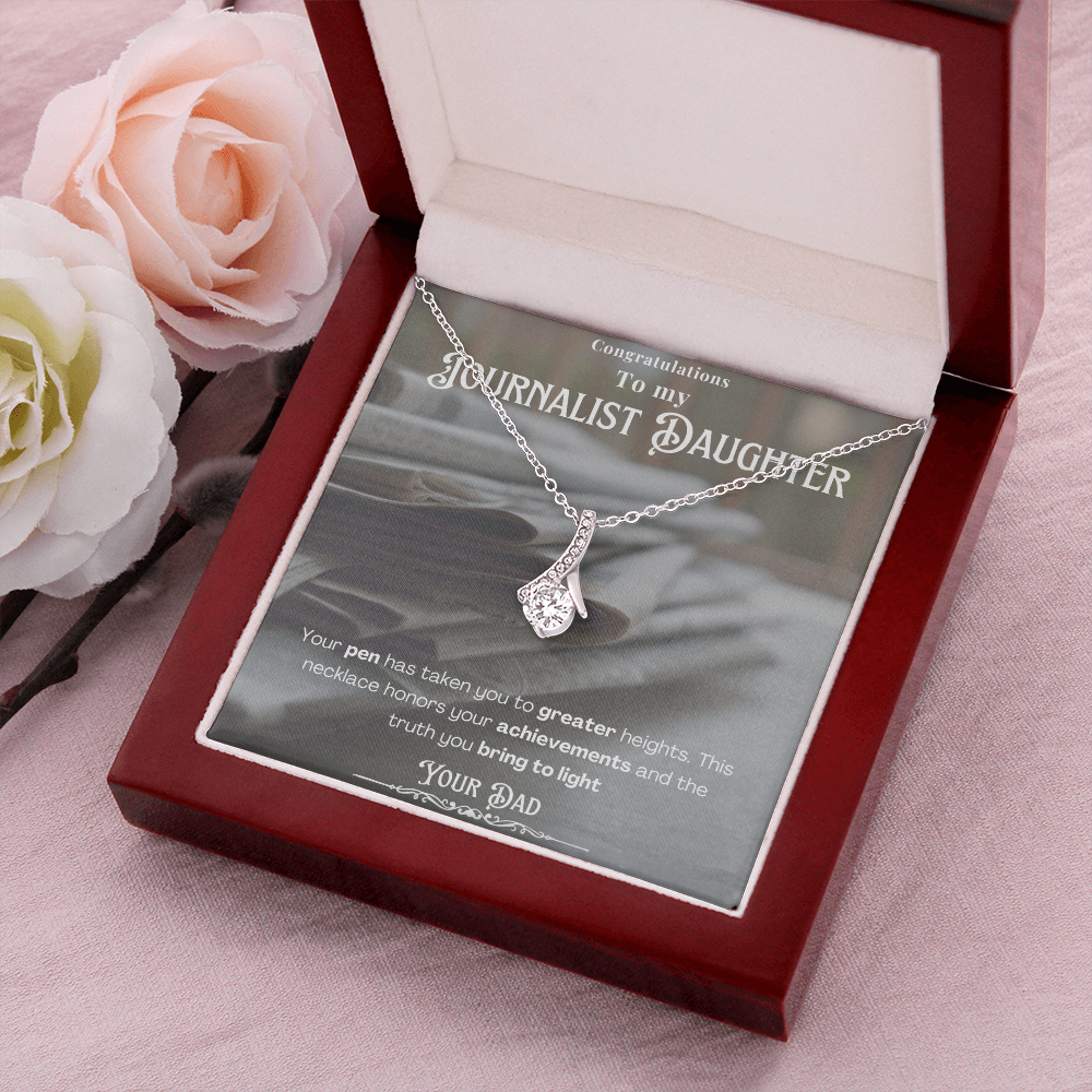 Congratulations To My Journalist Daughter Promotion Personalized Message card
