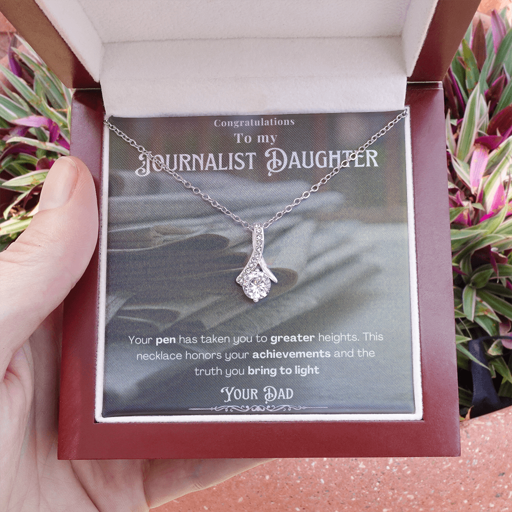 Congratulations To My Journalist Daughter Promotion Personalized Message card