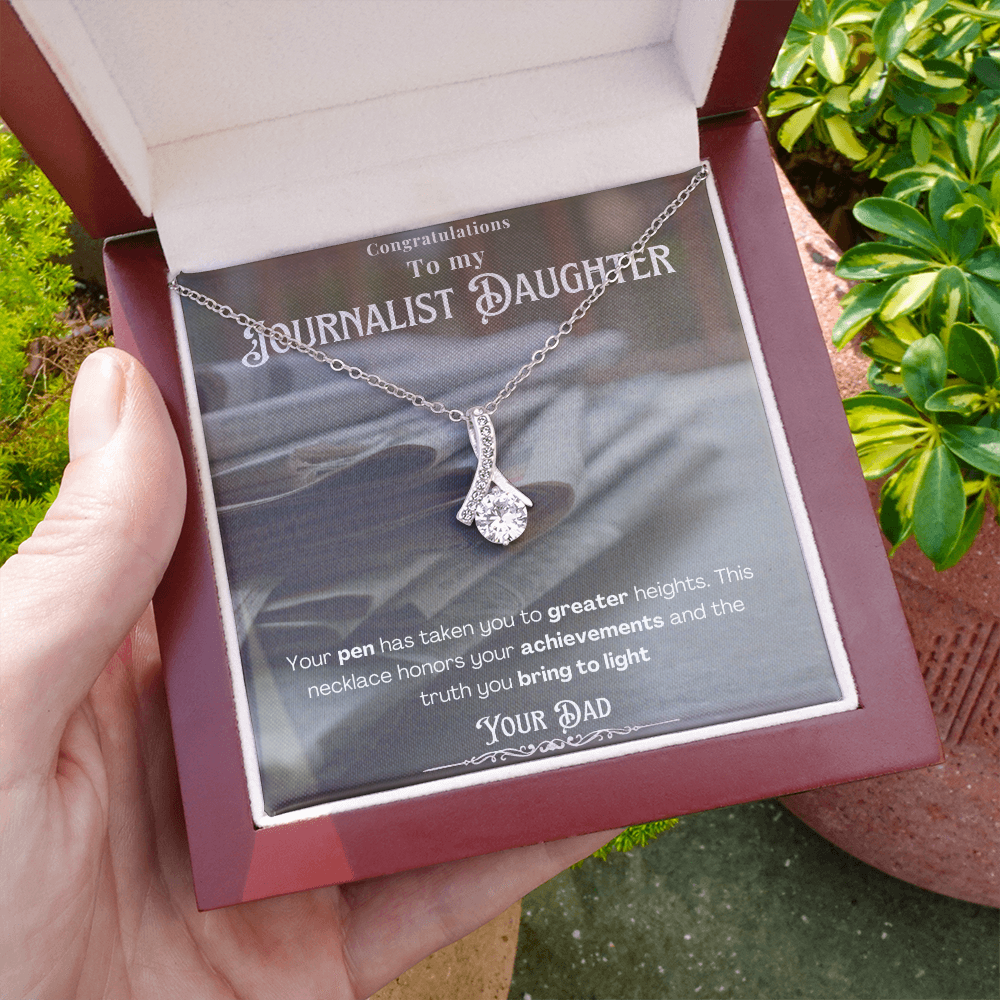 Congratulations To My Journalist Daughter Promotion Personalized Message card