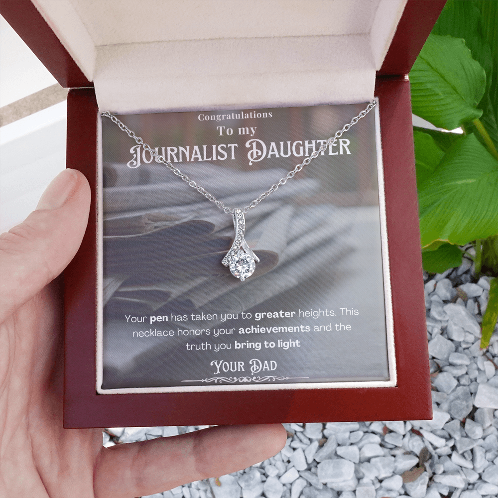 Congratulations To My Journalist Daughter Promotion Personalized Message card