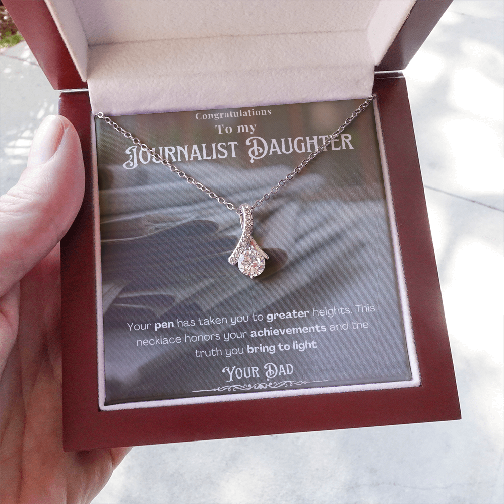 Congratulations To My Journalist Daughter Promotion Personalized Message card