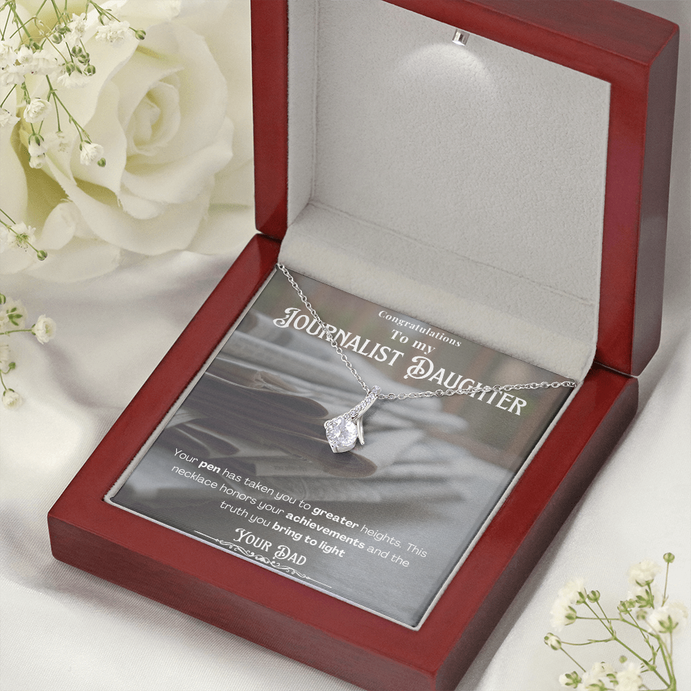 Congratulations To My Journalist Daughter Promotion Personalized Message card