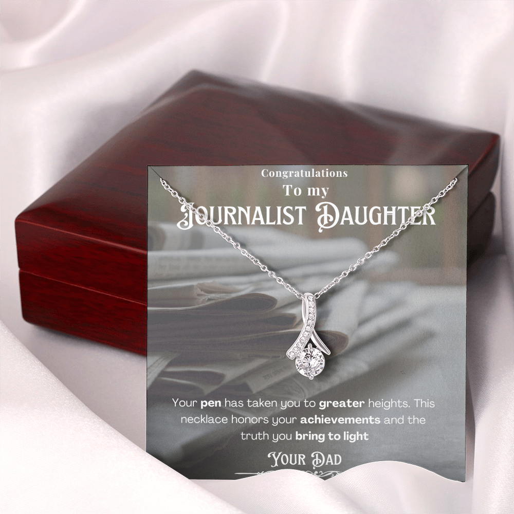 Congratulations To My Journalist Daughter Promotion Personalized Message card