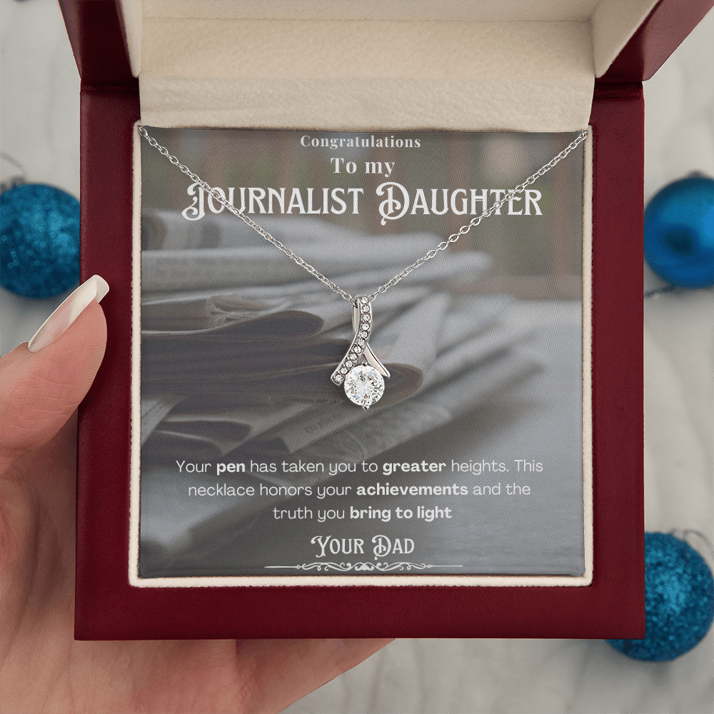 Congratulations To My Journalist Daughter Promotion Personalized Message card