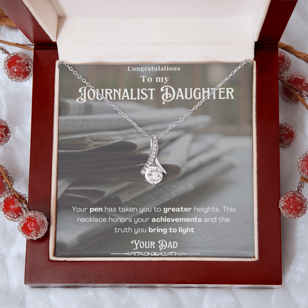 Congratulations To My Journalist Daughter Promotion Personalized Message card