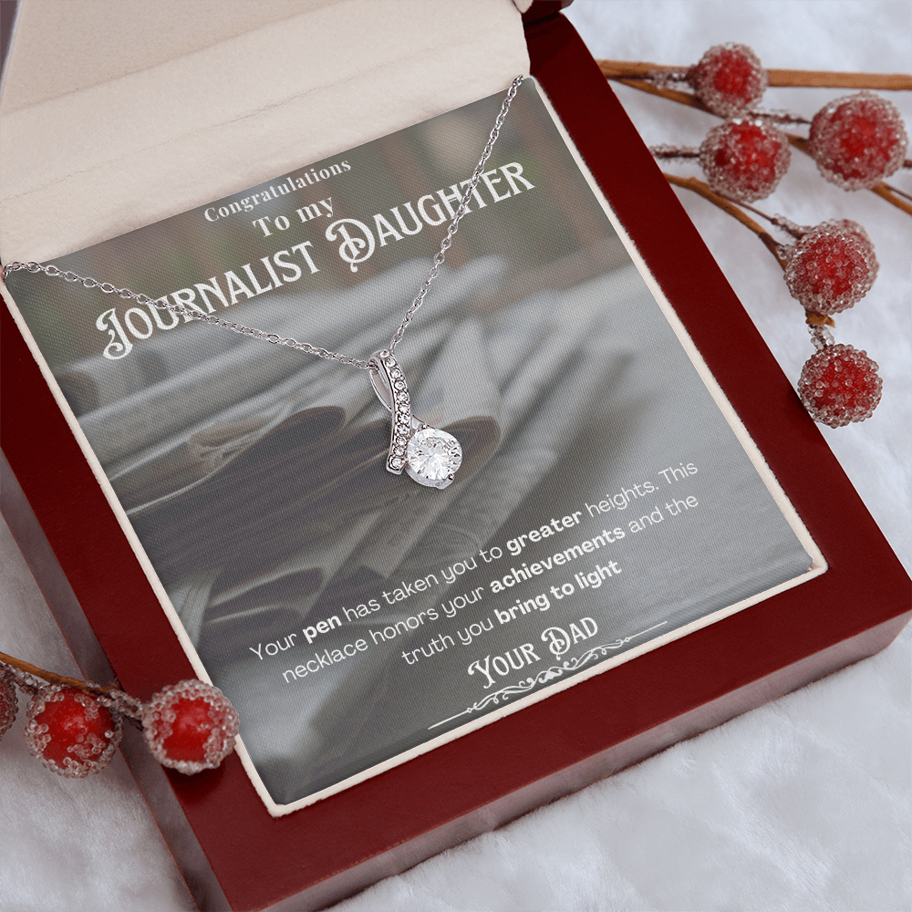 Congratulations To My Journalist Daughter Promotion Personalized Message card