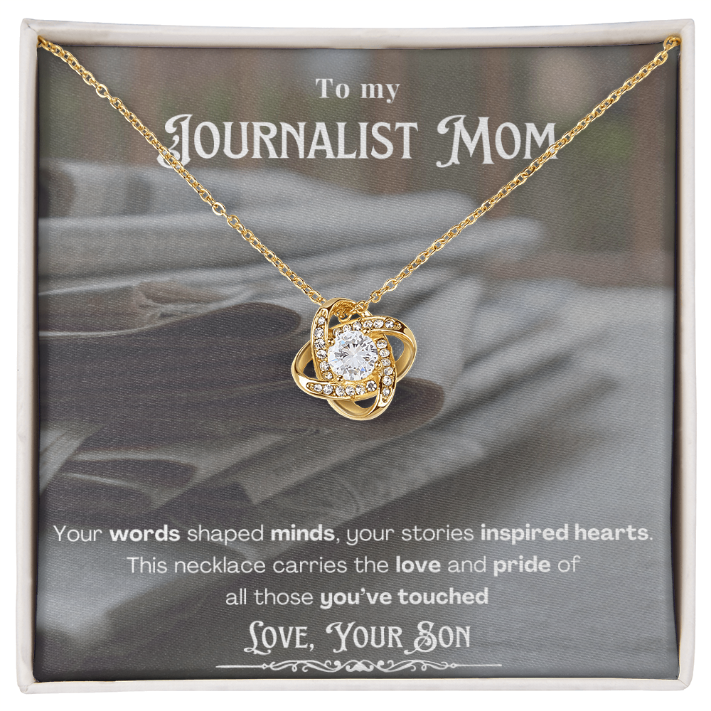 To My Retired Journalist Mom – Personalized Message card Necklace Keepsake