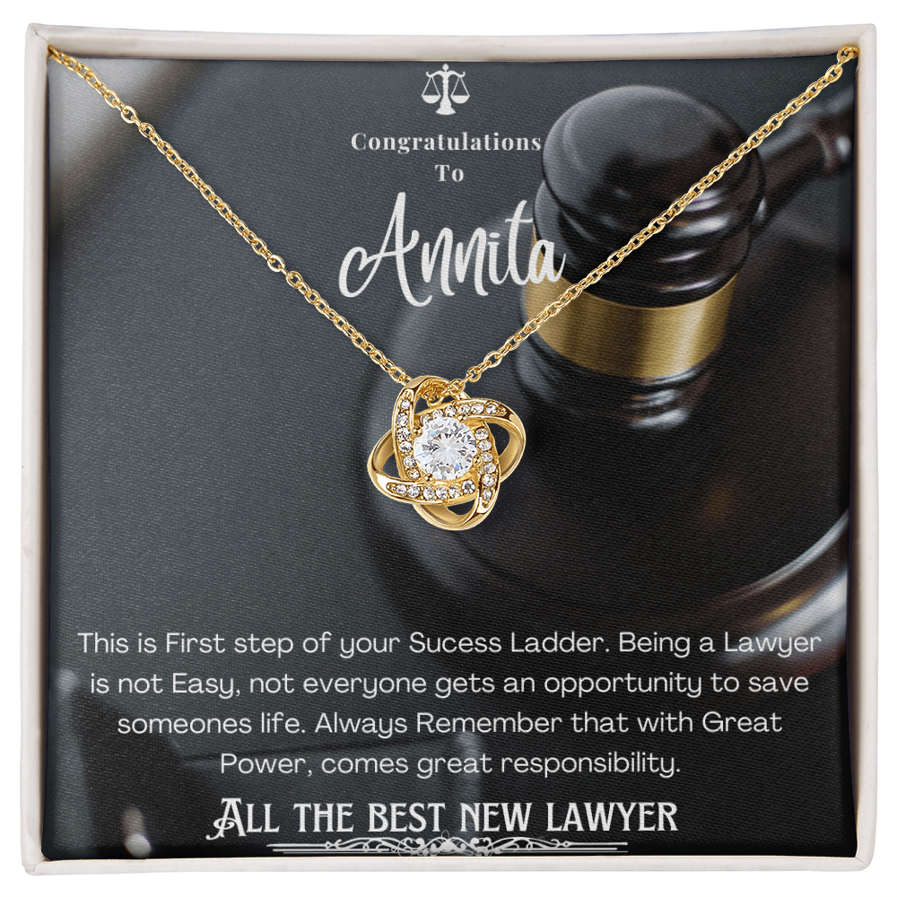 New Lawyer Message Card Necklace Gift