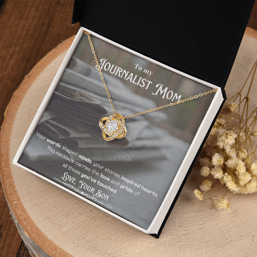 To My Retired Journalist Mom – Personalized Message card Necklace Keepsake