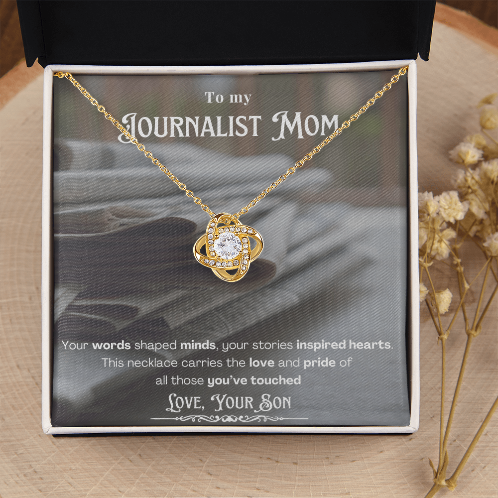 To My Retired Journalist Mom – Personalized Message card Necklace Keepsake