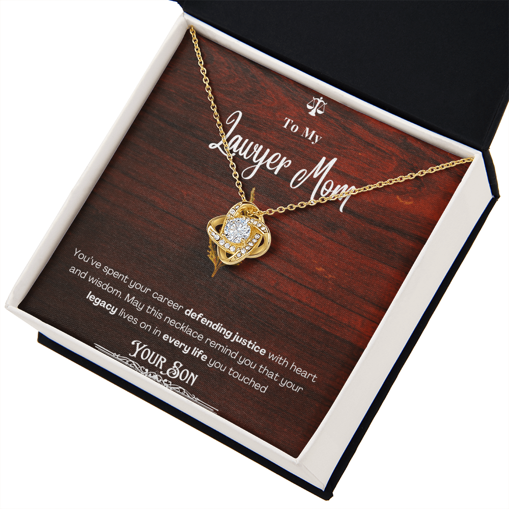 To My Mom, The Retired Lawyer – Custom Necklace with Keepsake Card