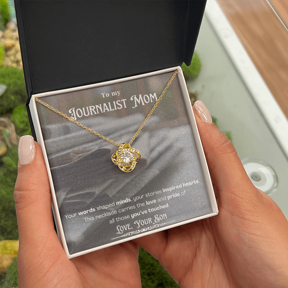 To My Retired Journalist Mom – Personalized Message card Necklace Keepsake