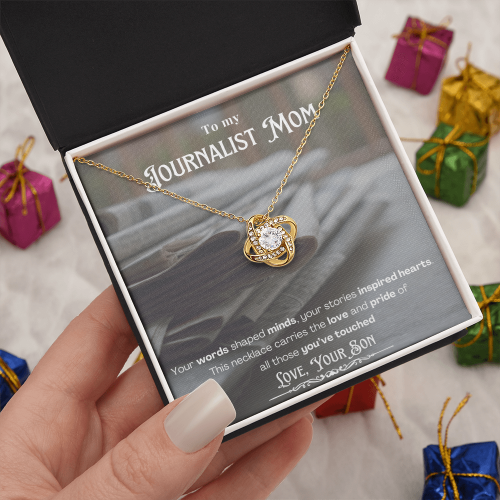 To My Retired Journalist Mom – Personalized Message card Necklace Keepsake