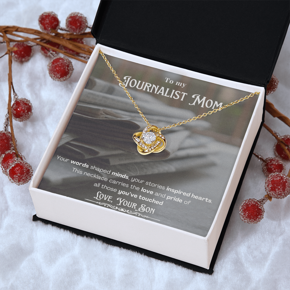 To My Retired Journalist Mom – Personalized Message card Necklace Keepsake